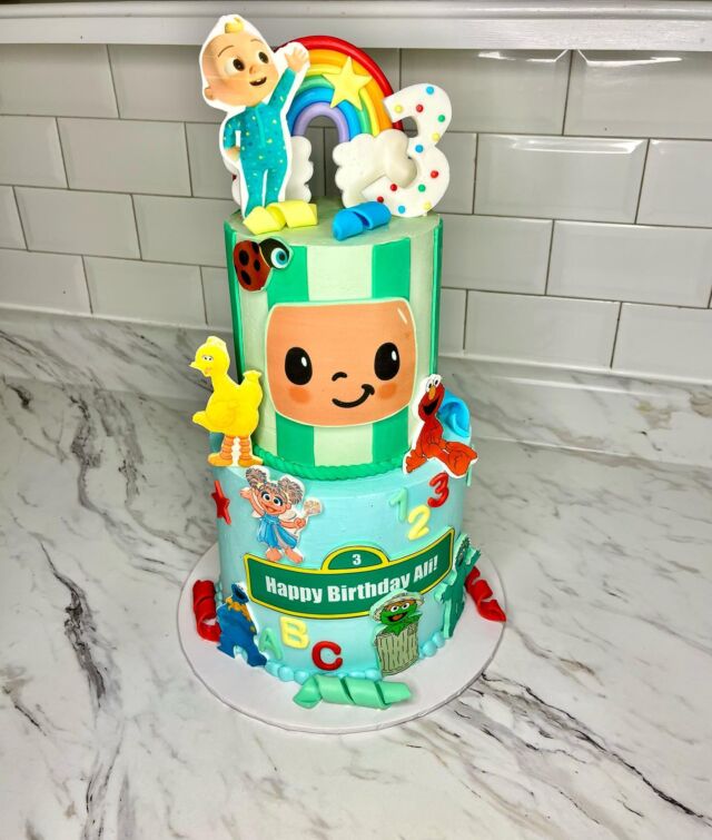 Sesame Street & Cocomelon!🌈🥳
-
Cake size 7/5”
-

#kdskakes #cocomeloncupcakes #cocomeloncake #cocomelonbirthday #customcakes #cakesofinstagram #sesamestreet #sesamestreetcake #cakedecorating #customcupcakes #cakeinspo #cakeideas #cocomelon #kidscakes #birthdaycakes #buttercreamcakes #cakeart #torontocakes #bramptoncakes