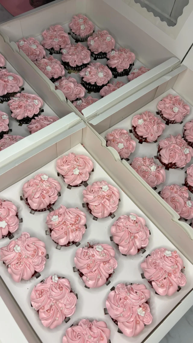 All pink Luxe piped cupcakes💗🧁🌸
-
🤍Cupcake pricing available through link in bio. 
🗓️ Booking for May! Use the order form for all inquiries. 
-
#luxecupcakes #cupcakeart #pinkcupcakes #cupcakelover #bramptoncakes
